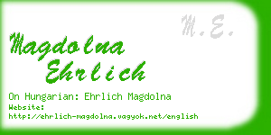 magdolna ehrlich business card
